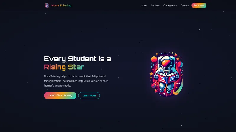Nova Tutoring website